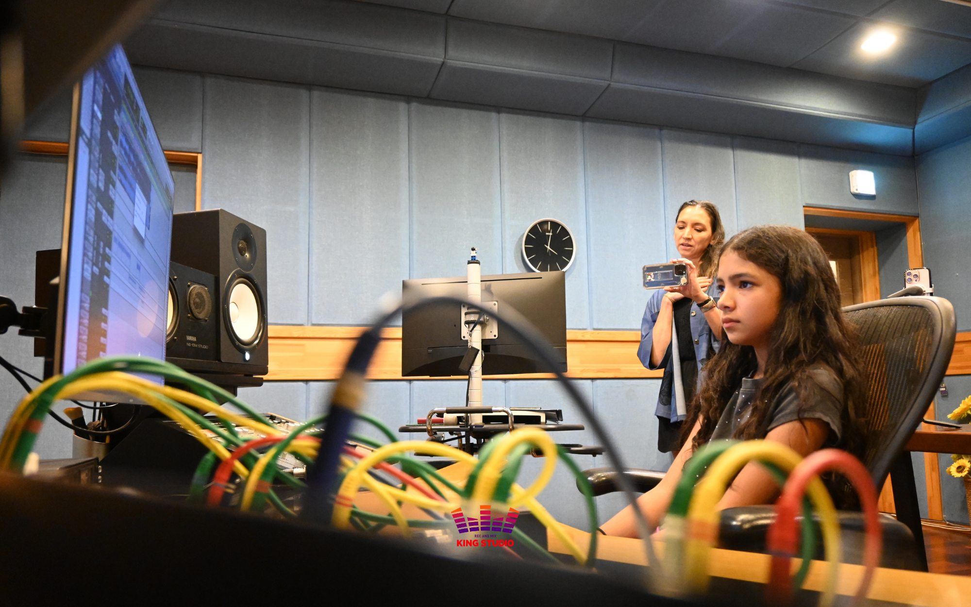 Final monitoring of Scarlett's recorded takes at KING STUDIO