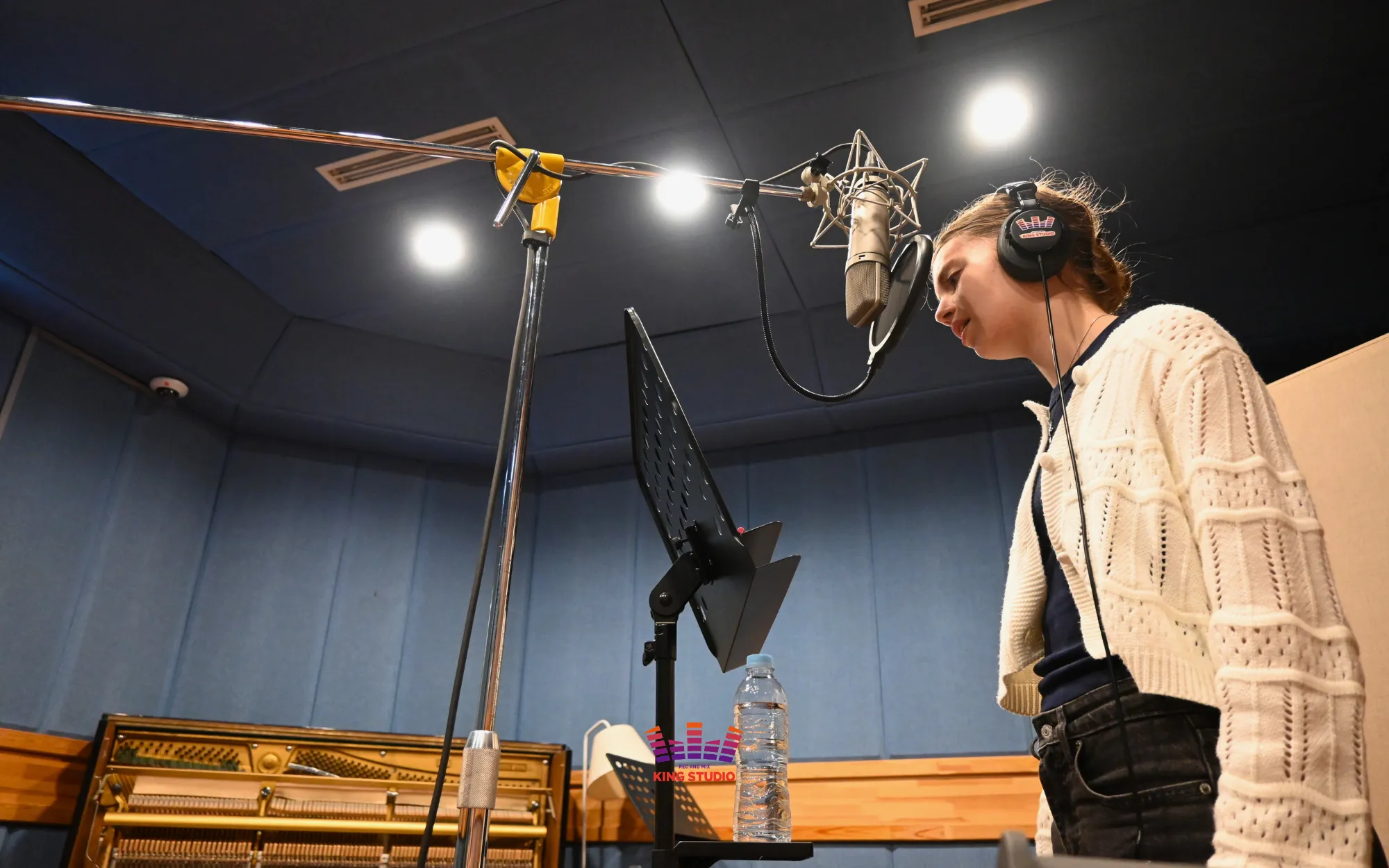 Rehearsing to find the duet key for "The Truth Untold"