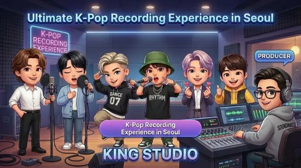 BTS fan experience at King Studio professional recording studio  in Gangnam, Seoul